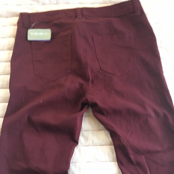 Forever 21+ Burgundy Pants - Picture 2 of 6
